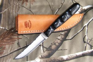 ANZA KNIFE, Mdl 108-G,  Annealed High Carbon Steel Blade, Black Handle