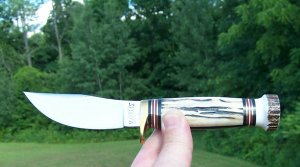 MARBLES STAG ON STAG FIELDCRAFT HUNTER / WITH SHEATH / GLADSTONE, MICHIGAN USA