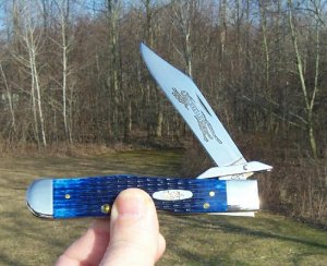 CASE XX 6111 1/2 BLUE BONE CHEETAH SWINGUARD NEW IN BOX WITH PAPERS !!!