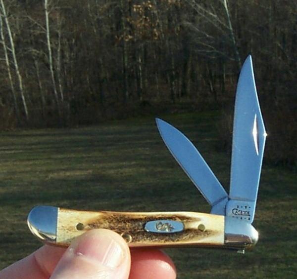 CASE XX 6220 GENIUNE BURNT STAG 2 BLADE PEANUT CASE XX 6220 GENIUNE BURNT STAG 2 BLADE PEANUT