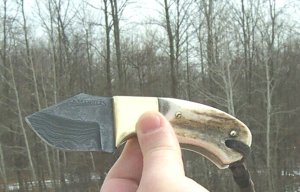 MARBLES STAG DAMASCUS SKINNER-CAPER- W/ SHEATH - NEW IN BOX