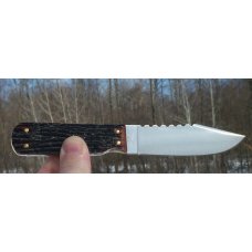 MARBLES CUSTOM DALL DEWEESE PATTERN BONE HANDLE HUNTER W/ TUBE SHEATH - UNIQUE & SCARCE !!!