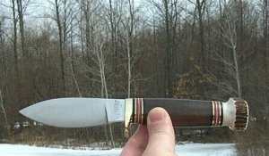 MARBLES - USA- SPORT ROSEWOOD/STAG DROP POINT HUNTER W/ SHEATH - NIB - NICE !!!