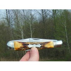 WINCHESTER STAG W-15 1950 BANANNA TRAPPER LOCKBACK IN BLACK WINCHESTER DISPLAY BOX - 1 OF 2511 MADE 