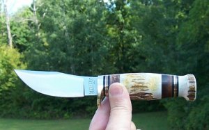 MARBLES STAG / STAG W/ COCOBOLO FIELDCRAFT HUNTER - W/ SHEATH - LIMITED RUN - SUPER NICE !!!