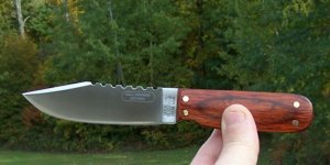 MARBLES 2003 CUSTOM DALL DEWEESE PATTERN COCOBOLO HANDLE HUNTER W/ TUBE SHEATH - UNIQUE & SCARCE !!!