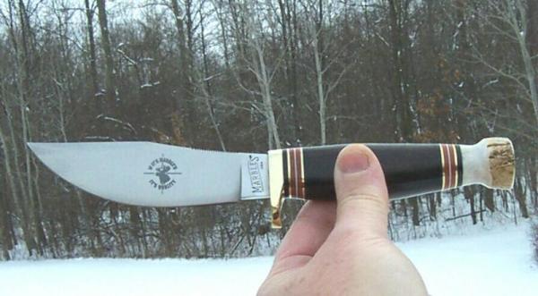 MARBLES ROSEWOOD / STAG WOODCRAFT - NIB W/ SHEATH - GLADSTONE, MICH, USA - PATENTED 1916 - NICE !!! MARBLES ROSEWOOD / STAG WOODCRAFT - NIB W/ SHEATH - GLADSTONE, MICH, USA - PATENTED 1916 - NICE !!!