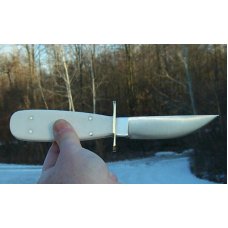 MARBLES GLADSTONE MICH. USA SMOOTH NATURAL BONE COWBOY KNIFE W/ SHEATH NIB - VERY UNIQUE !!! MARBLES GLADSTONE MICH. USA SMOOTH NATURAL BONE COWBOY KNIFE W/ SHEATH NIB - VERY UNIQUE !!!