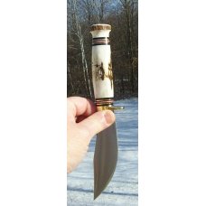 MARBLE'S GLADSTONE, MICH. USA - STAG / STAG WOODCRAFT WILDLIFE SERIES - ELK - 1 OF 100 W/ SHEATH NIB