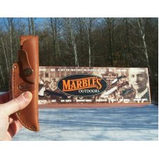 MARBLE'S GLADSTONE, MICH. USA - STAG / STAG WOODCRAFT WILDLIFE SERIES - ELK - 1 OF 100 W/ SHEATH NIB