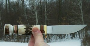 MARBLE'S PLAINSMAN STAG / STAG HUNTER - 1 OF 100 GLADSTONE MICH W/ SHEATH - NIB - SUPER NICE STAG !!