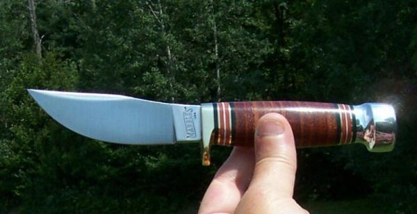 MARBLE'S GLADSTONE MICH USA STACKED LEATHER FIELDCRAFT HUNTER- W/SHEATH - NIB- NICE HUNTING KNIFE !! MARBLE'S GLADSTONE MICH USA STACKED LEATHER FIELDCRAFT HUNTER- W/SHEATH - NIB- NICE HUNTING KNIFE !!