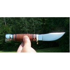 MARBLE'S GLADSTONE MICH USA STACKED LEATHER FIELDCRAFT HUNTER- W/SHEATH - NIB- NICE HUNTING KNIFE !! MARBLE'S GLADSTONE MICH USA STACKED LEATHER FIELDCRAFT HUNTER- W/SHEATH - NIB- NICE HUNTING KNIFE !!
