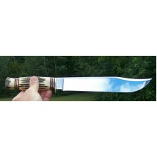 MARBLES MSA 4 PIN STAG ON STAG TRAILMAKER W/ SHEATH - GORGEOUS STAG - MASSIVE 15 MARBLES MSA 4 PIN STAG ON STAG TRAILMAKER W/ SHEATH - GORGEOUS STAG - MASSIVE 15