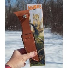 MARBLE'S STAG WOODCRAFT - 1994-99 - W/ SHEATH -NIB BOBCAT BOX-GLADSTONE MICH. BEAUTIFULL KNIFE !!! 