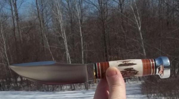 MARBLE'S STAG WOODCRAFT - 1994-99 - W/ SHEATH -NIB BOBCAT BOX-GLADSTONE MICH. BEAUTIFULL KNIFE !!! 