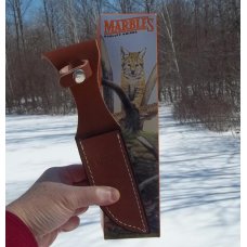 MARBLE'S 1970-2000 CAMPCRAFT-BUFFALO HORN / STAG-4 PIN CONSTRUCTION-W/SHEATH-BOBCAT BOX-BEAUTIFULL!! MARBLE'S 1970-2000 CAMPCRAFT-BUFFALO HORN / STAG-4 PIN CONSTRUCTION-W/SHEATH-BOBCAT BOX-BEAUTIFULL!!