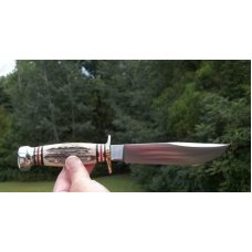 MARBLE'S STAG/ALUM EXPERT 2- W/SHEATH- DOUBLE HILT-GLADSTONE MICH.-52/100 STEEL 4 PIN CONSTRUCTION MARBLE'S STAG/ALUM EXPERT 2- W/SHEATH- DOUBLE HILT-GLADSTONE MICH.-52/100 STEEL 4 PIN CONSTRUCTION