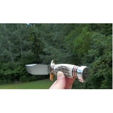 MARBLE'S STAG/ALUM EXPERT 2- W/SHEATH- DOUBLE HILT-GLADSTONE MICH.-52/100 STEEL 4 PIN CONSTRUCTION MARBLE'S STAG/ALUM EXPERT 2- W/SHEATH- DOUBLE HILT-GLADSTONE MICH.-52/100 STEEL 4 PIN CONSTRUCTION