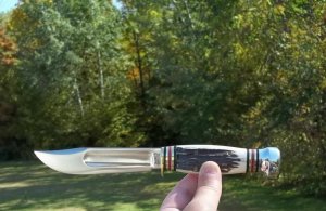 MARBLE'S STAG 4 PIN  IDEAL-3 LINE ROLLER COASTER STAMP- W/SHEATH-BOBCAT BOX-SUPER SCARCE KNIFE !!! 