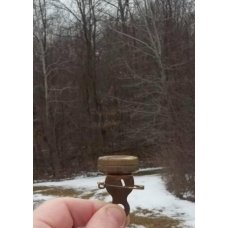 VINTAGE MARBLE'S GLADSTONE MICH. U.S.A. SHORT TANG PIN-ON COMPASS - CASE MARKED-EARLY PIN-ON DESIGN 