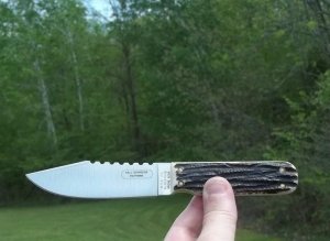 MARBLE'S-MSA CO. BONE HANDLED DALL DEWEESE CUSTOM HUNTER-W/TUBE SHEATH-SUPER CUSTOM SHOPPE KNIFE !! 
