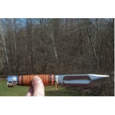 MARBLE'S IDEAL W/ STACKED LEATHER HANDLE- W/SHEATH- NIB-GLADSTONE MICH. AN AMERICAN ICON -NICE !!! MARBLE'S IDEAL W/ STACKED LEATHER HANDLE- W/SHEATH- NIB-GLADSTONE MICH. AN AMERICAN ICON -NICE !!!