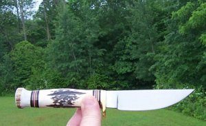 MARBLES FULL STAG PLAINSMAN HUNTER WITH LEATHER SHEATH / NEW IN BOX