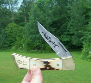 VINTAGE CASE XX STAG 1981 9 DOT 5159 SS LOCKBACK HAMMERHEAD W/SHEATH,BOX & PAPERS