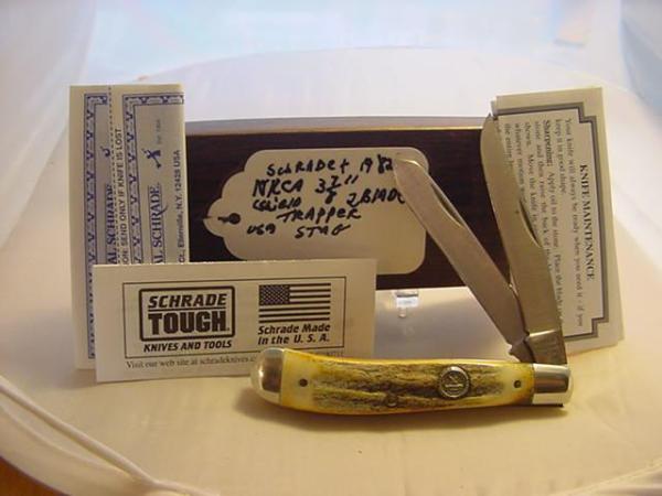 SCHRADE USA 1982 NKCA  genuine STAG trapper new old stock