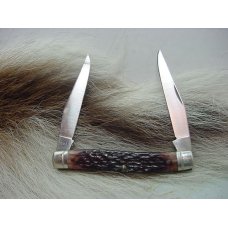 New York Knife Walden Knife Co by Schrade ( USA ) 2 bladed jigged bone Muskrat Unused old stock New York Knife Walden Knife Co by Schrade ( USA ) 2 bladed jigged bone Muskrat Unused old stock