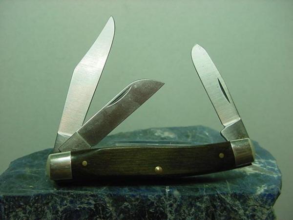 Schrade USA 8 OT 3 blade stockman  smooth wood handles