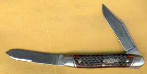 GEC Moose!  Midsized, with very special Peachseed Bone Handles.