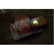 Leather Sidewinder Knife Pouch (Small) Fits Pocket Knives Up To 3 1/2
