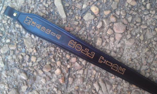 Custom Leather Rifle Sling / Shotgun Sling - Custom Tooling - Shoulder Padding