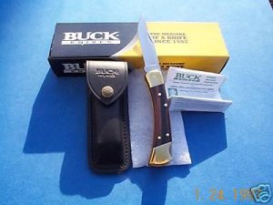 BUCK ~ USA 110 FOLDING HUNTER LOCKBACK KNIFE NOS 				