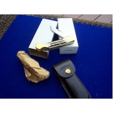 SCHRADE + USA LB7 ES GENUINE SAMBAR STAG FOLDING HUNTER KNIFE SCHRADE + USA LB7 ES GENUINE SAMBAR STAG FOLDING HUNTER KNIFE