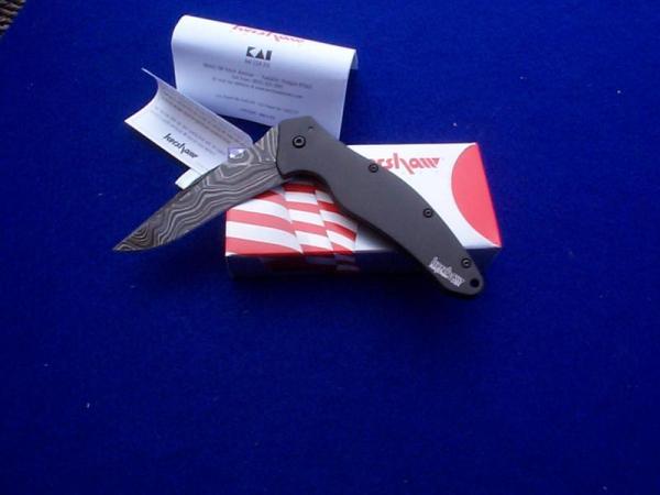 KERSHAW DAMASCUS BLACK SHALLOT ASSISTED OPENING 1840CKTDAM KNIFE NEW		