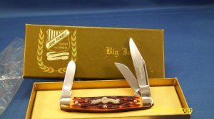 John Primble Belknap Inc, Louisville, KY USA 3 Blade ~ Stockman Pocket Knife Mint In Box, Complete