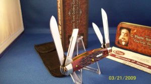 CASE XX WALNUT BONE CONGRESS C PLATTS KNIFE MINT NOS