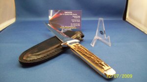 KERSHAW GENUINE STAG GERMAN MADE INTEGRAL DAGGER ? BOOT KNIFE 