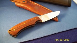ENTWISTLE ~ CUSTOM FIXED BLADE HUNTER /  SKINNER KNIFE w ZIP CASE