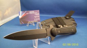 CAMILLUS ~ USA BOOT DAGGER KNIFE BLACK ON BLACK w KYDEX SHEATH MINT