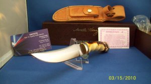 SCHRADE ~ USA UNCLE HENRY 153UH OLD BROWN BOX  GOLDEN SPIKE KNIFE 