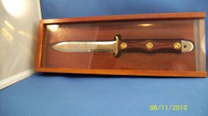 EK 24K GOLD US AIRBORNE CUSTOM BLACKJACK MILITARY KNIFE