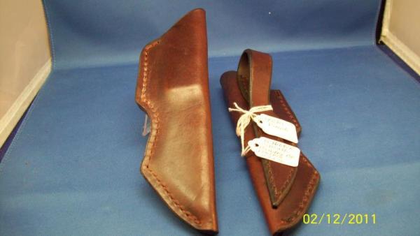 SCHRADE USA CUSTOM COUNTRY BROWN D'HOLDER KNIFE SHEATH ~REF- A SCHRADE USA CUSTOM COUNTRY BROWN D'HOLDER KNIFE SHEATH ~REF- A