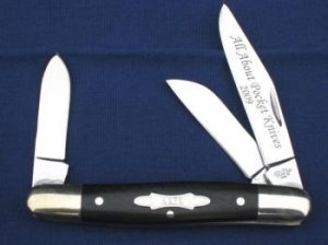2009 Canal Street AAPK Club Knife Ebony Stockman