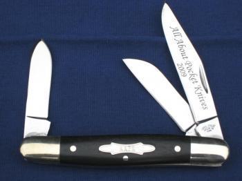 2009 Canal Street AAPK Club Knife Ebony Stockman 2009 Canal Street AAPK Club Knife Ebony Stockman
