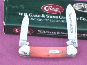 Case Shepherd Hills Tiny Collection Baby Butterbean Salmon Bone Etched Bolsters