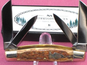 RARE Northwoods Knives Mammoth Ivory 4 Blade Congress
